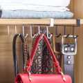 High Quality 6 hook cup holder iron kitchen storage rack cabinit hook Towel Cup Multifunctional Storage Hook Shelf Racks & Holders. 