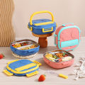 Homio Tedemei original stainless lunch box 2&3 Grid/Compartments with spoon air tight lunch box For students. 