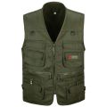 Men's Fishing Vest with Multi-Pocket Zip for Photography / Hunting / Travel Outdoor Sport - Green Army, XXXL. 