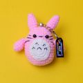 Cartoon character keychain (4 variants) collectibles handmade / handwoven / amigurumi crochet keyring /key chain - bag hanging accessories for kids, girls and boys. 