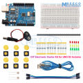 DIY Electronic Starter Kit for UNO R3 Arduino Circuit Board Electronics 12-in-1 Programmable Engineering Coding Education Steam Kit. 