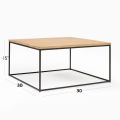 White Marble Square Coffee Table, 30 Inch Modern Wood and Metal Coffee Table for Living Room. 