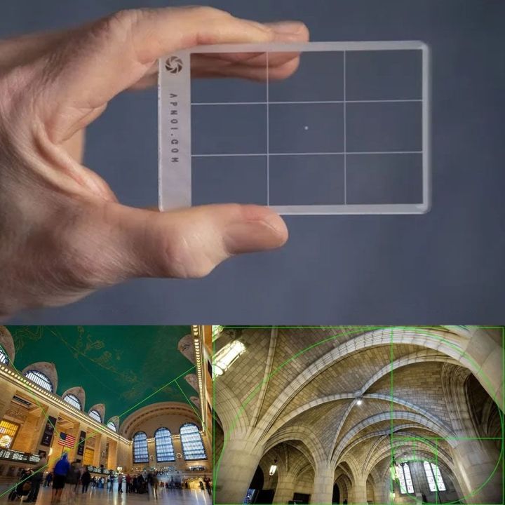 New Acrylic Viewfinder Ruler Portable Transparent Golden Ratio Ruler ...