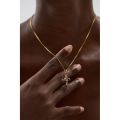 Yhpup Delicate Colorful Bling Cubic Zirconia Cross Pendant Stainless Steel Luxury Necklace High-Grade Fashion Shiny Jewelry Gift. 