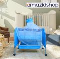 Amazidshop baby Cot In Metal Frame Swing & Cradle With Stand Support & Mosquito Net for 0-1.5 years baby M66. 