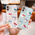 Free Lanyard for OPPO A37 A37F Back Cover Cute Cartoon Hello Kitty For Girls Square Edge Pattern Cover Luxury Plating Soft Phone Case. 