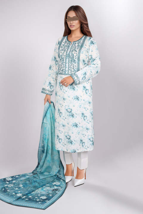 Saya Unstitched Embroidered Lawn 3 Piece Suit For Women / Fabric For Women - METAMORPHOSIS 2024 - WUNS-4375