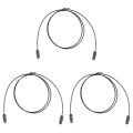 Adapter-3 x Digital to Analog Audio Converter Adapter
3 x USB Power Cable(80.5cm length)
3 x 0.5m fiber Optical cable(101cm length)-Black. 