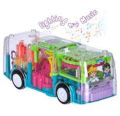 Concept Musical Bus Toy For Kids, 3D Bus Toy With 360 Degree Rotation, Gear Transparent Bus Toy With Lighting & Sound Effects. 