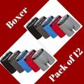 Ajmir Garments - Imported Pack Of 12 - Multi-Color Cotton Boxer For Men - Premium Quality". 