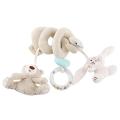 Child Bear Rabbit Spiral Wrap Around Crib Bed Bassinet Stroller Toy Plush Soft Toys. 
