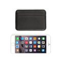 Small Pocket Sized ATM Card Holder Wallet Ultra Slim And Soft Mini Black Leather Wallet And Card Holder Stylish Wallets And Card Holders. 