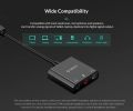 ORICO Sound Card External USB Interface 3.5mm Stereo Microphone Audio Volume Adjustment Free Drive Adapter for Laptop PS4 Headse. 