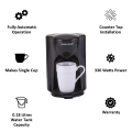 BLACK + DECKER DCM25 - 1 Cup Coffee Maker - Black. 
