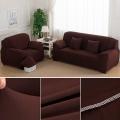 Dark Brown 7 Seater Fitted Sofa Cover (3+2+1+1) (Jumbo size). 