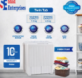 Haier HWM 75-AS Washing Machine Twin Tub 7.5 KG - White HWM-75AS. 