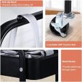 Floor Standing Clothes Rack, Household Clothes Rack with Wheels And 2 Baskets,Multipurpose Organiser Shelf for Bedroom Laundry Rolling cart for Garment Storage and Garment Laundry Use - Random Color. 