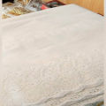 Pure Lawn White Chicken Work Shawl for women - Summer - White. 