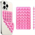 Double Side Silicone Suction Pad Phone Holder Self - Adhesive Rubber Suction Holder Silicon Square Phone Case Silicon Pad For Phone - Compatible With All Mobiles & Tablets. 