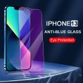 iPhone 11 12 13 Pro Max X XS XR 6 6S 7 8 Plus Anti Blue Ray Light Full Screen Protector Tempered Glass. 