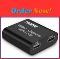 4K HDMI Video Capture Card 1080p Device With Mic for Live Streaming Video Recording Loop Out. 