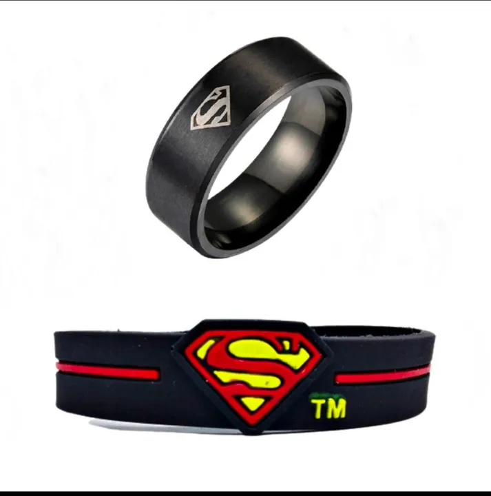 Black%20And%20Blue%20Deal%20of%202%20Superman%20Logo%20Rings%20With%20Free%20Superman%20Band%20Rubber%20Bracelets%20one%20size,%20ring%20size,%2017,%2018,%2019,%2020,%2021%20-%20Image%203
