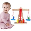 Wooden Balance Scale Early Learning Weight Child Kids Intelligence Toys. 