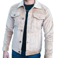 Men'S Cream Corduroy Jacket - Classic And Stylish Corduroy Jacket, Classy Flap Pockets Premium Quality. 
