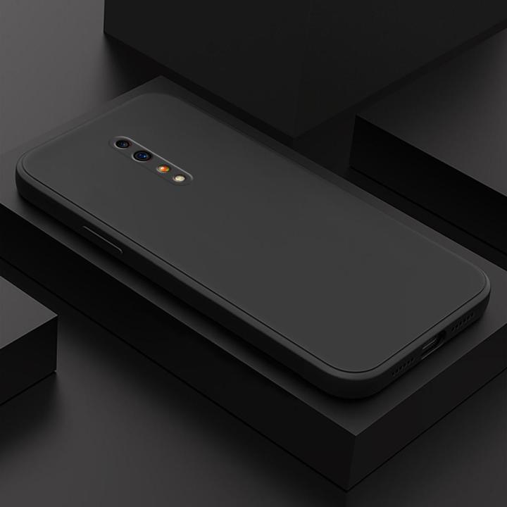 OPPO Reno Z Soft Original Square Liquid Silicone Phone Casing Full Cover Camera Shockproof Protection Rubber Case