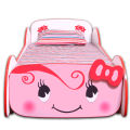 Furnishoo Kitty Car Bed - Girls Car Bed - Pink kids Car Bed. 
