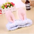 【Happier】 Proly New Women Bow Headband Big Ears Wrap Soft Coral Fleece Makeup Washing Face Turban Letter Hairband Hair Accessories. 