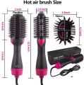 Hot air Brush Hot air Brush Hair Dryer Brush, Round Brush Blow Dryer, Blow Dryer Brush, 3-in-1 Ionic Straightening Hot Air Brush with Anti-Scald Feature (Pink). 