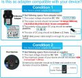 EFISH Power Supply Adapter 12V 1A 12W,Power Plug for 12V Home Appliances+7Plugs Black. 