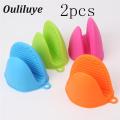 2PCS Multifunction Kitchen Silicone Oven Gloves Heat Resistant Gloves For BBQ Gloves Anti-slip Pot Oven Mitts Kitchen Gadgets. 