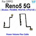Power Volume Buttons For OPPO Reno 5 5Pro 6Pro 5 6 Plus 6Lite 5G Power Volume Button Side Key Flex Ribbon Flex Cable Replacement. 