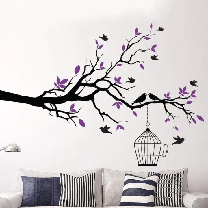 Tree%20Branch%20with%20Bird%20Cage%20Wall%20Art%20Sticker%20(18%20by%2035%20Inches)%20-%20Image%202