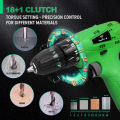 12V Cordless Drill Kit with Battery and Charger | Variable Speed Drill Cordless Driver | 12V/1.5Ah Battery | 600 RPM - 10mm Drill Capacity By JV Tools. 