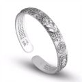 Vintage Silver Color Pixiu Wealth Lucky Charm Bracelet Bangle Open Bracelet Good Luck Jewelry Accessories for Women Men Gift. 