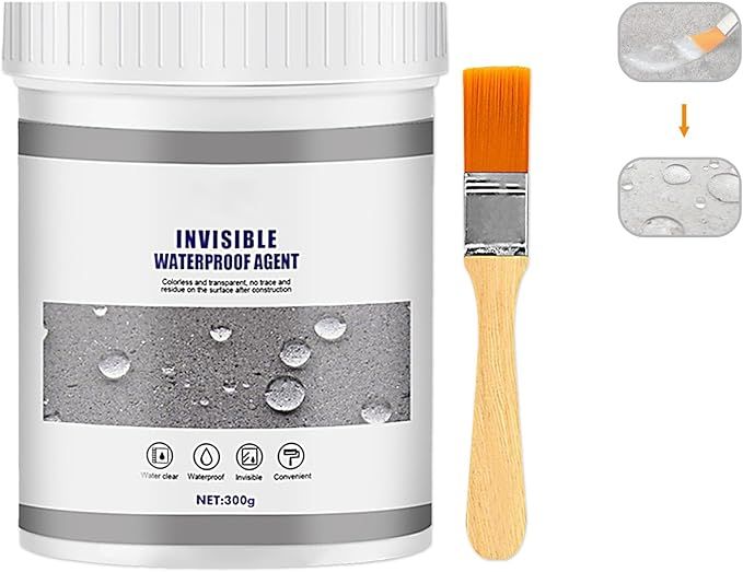 Invisible Waterproof Agent, Transparent Waterproof Coating Agent, Waterproof Sealant, Waterproof Sealant for Tiles, Walls, Bathrooms, Toilet, 300 g