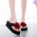 OIMG Women'S Ladies Summer Flower Home Wedges Beach Shoes Sandals Flip Flops Slippers. 