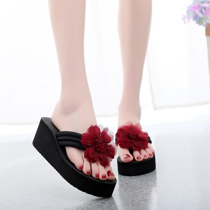 OIMG%20Women'S%20Ladies%20Summer%20Flower%20Home%20Wedges%20Beach%20Shoes%20Sandals%20Flip%20Flops%20Slippers%20-%20Image%206