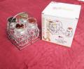 4 pieces Crystal Salt And Pepper Shakers Salt Dispenser Namak Dani with Stand. 