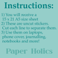 Aesthetic Vintage Writing Quotes Sticker Sheet - UNCUT - A5 Size | 15 x 21 cm - Old Paper Stickers used on Phone Cover, Laptop and Journals - Creativity and Crafts - Journalling for Artists -  Crafting for Girls - Paper Holics. 