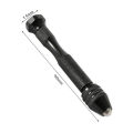Mini Micro Aluminum Hand Drill With Keyless Chuck HSS Steel Twist Drill Bit for Woodworking. 