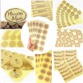 100pcs/lot Cake Box Sealing Label Various Shapes Handmade Diary Stickers Office Supplies For Gifts Girls Lable Stickers. 