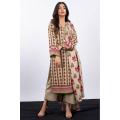 Alkaram Studio Unstitched 3 Piece Printed Khaddar Suit With Khaddar DupattaFW-13-23-Cream. 