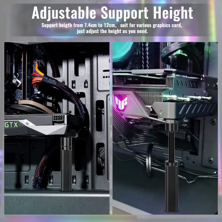 ENRG%20GPU%20Support%20Bracket%20Stand%20GPU%20Cable%20Management%204.73"%20GPU%20Support%20PC%20Graphics%20Card%20Support%20GPU%20Stand%20Anti%20GPU%20Sag%20Bracket%20Video%20Card%20Anti%20Sag%20GPU%20Holder%20Mini%20GPU%20Mount%20for%20Prevent%20Universal%20Graphics%20Card%20Stand%20-%20Adjustable%20Height%20-%20Image%205