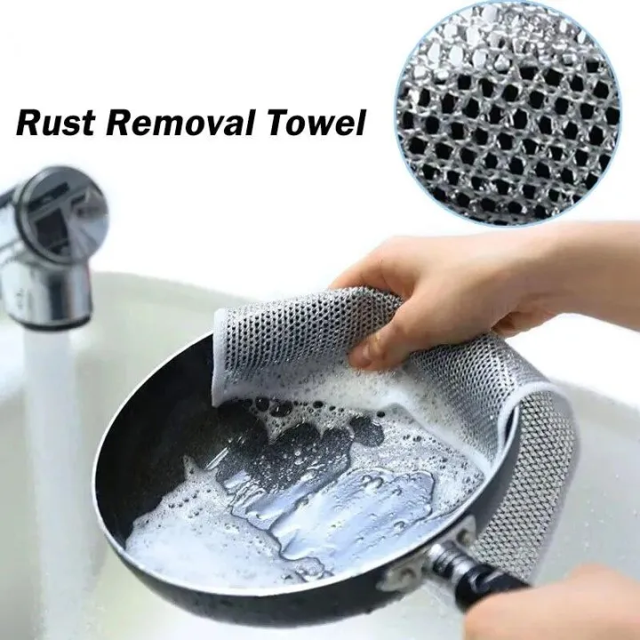 1/4/6/12/24/50/100Pcs%20Rust%20Removal%20Cleaning%20Cloth%20Kitchen%20Magic%20Dishwashing%20Towel%20Metal%20Steel%20Wire%20Cleaning%20Rag%20Microwave%20Stove%20Clean%20Tools%20Dish%20Cloth%20-%20Image%204