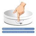 360 Degree Round Rotating Turntable Display Stand Photography Accessories Studio Photo Background Stand (White). 