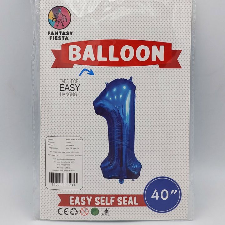 1 NUMBER FOIL BALLOON IN BLUE COLOR - 40 INCH IN SIZE